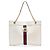 Gucci Leather Rajah Large Tote Weiß