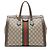 Gucci GG Supreme Ophidia Große Reißverschluss-Tasche Braun Beige - Ansicht 3