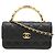 Borsa in pelle Chanel Matelasse Coco Mark Nero