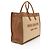 Tote Large Rive Gauche in Raffia e Pelle di Vitello Saint Laurent Marrone - vista 2