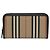 Portafoglio con zip Burberry Elmore Stripe in PVC/Pelle Marrone Beige