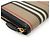 Portafoglio con zip Burberry Elmore Stripe in PVC/Pelle Marrone Beige - vista 3