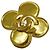 Spilla Chanel Vintage Gold Clover D'oro