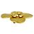 Spilla Chanel Vintage Gold Clover D'oro - vista 3