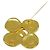 Spilla Chanel Vintage Gold Clover D'oro - vista 4