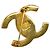 Chanel Vintage Turnlock Brosche Golden - Ansicht 2