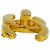 Chanel Vintage Turnlock Brosche Golden - Ansicht 3