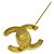 Chanel Vintage Turnlock Brosche Golden - Ansicht 4