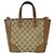 Borsa Gucci in tela GG beige e marrone - vista 2