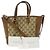 Borsa Gucci in tela GG beige e marrone - vista 8