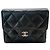 Portafoglio bi-fold matelassé da donna Chanel Nero