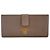 Cartera larga de cuero Saffiano rosa Prada