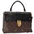 Louis Vuitton One Handle Flap Monogram Canvas e Leather MM Marrom