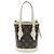 Bucket Borsa a secchiello Louis Vuitton LV Match Nano Marrone Bianco - vista 2