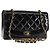 Chanel Vintage Diana Flap Trapuntato Vernice Medium Nero
