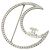 Spilla Chanel in cristalli argentati Argento