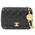Borsa a tracolla Chanel AS2222 in pelle di agnello nera Nero