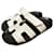 Hermès Sandali Chypre Pelle Bianca 39 Nero Bianco  - vista 1