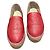Chanel Espadrilles aus rotem Leder mit CC-Logo