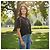 Sonia Rykiel Paris Camiseta de algodón negro bordada floral con flecos - XL - vista 10