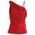 Dries Van Noten Ciska Camicetta a Portafoglio in Chiffon di Seta Rosso