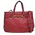 Gucci Bright Bit Convertible Tote Leder Medium Rot