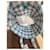 Cesto Prada in crochet blu e bianco - vista 5