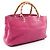 Borsa Tote Gucci Bamboo Shopper Medium Rosa - vista 2