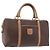 Céline Borsa Boston CELINE Macadam Canvas PVC Pelle Marrone Oro Auth 188493 D'oro