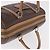 Céline Borsa Boston CELINE Macadam Canvas PVC Pelle Marrone Oro Auth 188493 D'oro - vista 7