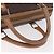 Céline Borsa Boston CELINE Macadam Canvas PVC Pelle Marrone Oro Auth 188493 D'oro - vista 9