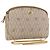 Bolsa de ombro com corrente Christian Dior Honeycomb Canvas PVC Bege Ouro Auth ka4914 Dourado