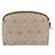Bolsa de ombro com corrente Christian Dior Honeycomb Canvas PVC Bege Ouro Auth ka4914 Dourado - vista 2