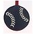 Ring Hermès Portachiavi Baseball HERMES in pelle blu navy e argento Auth bs35720V - vista 3