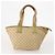 Borsa Tote GUCCI GG Canvas in Pelle e Tela 4 Set Beige Nero Marrone Auth gh2142 - vista 3