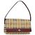 Borsa a tracolla BURBERRY Nova Check PVC Beige Silver Auth yk20589A Argento