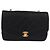 CHANEL Matelasse Chain Shoulder Bag Satin Black Gold CC Auth 187299V Nero D'oro - vista 13