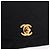 CHANEL Matelasse Chain Shoulder Bag Satin Black Gold CC Auth 187299V Nero D'oro - vista 17