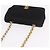 CHANEL Matelasse Chain Shoulder Bag Satin Black Gold CC Auth 187299V Nero D'oro - vista 6