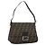 FENDI Zucca Canvas Mamma Baguette Shoulder Bag Black Brown Auth BA13529V Marrone Nero
