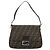 FENDI Zucca Canvas Mamma Baguette Shoulder Bag Black Brown Auth BA13529V Marrone Nero - vista 13
