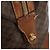 Céline Borsa Boston CELINE in tela Macadam PVC Pelle Marrone Oro Auth 183443 D'oro - vista 10
