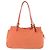 FENDI Tote Bag Baumwolljersey Orange Silber Auth 188926 - Ansicht 2