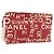 CHANEL Bysy Line Clutch Canvas Rot Silber CC Authentisch 188217