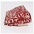 CHANEL Bysy Line Clutch Canvas Rot Silber CC Authentisch 188217 - Ansicht 5