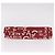 CHANEL Bysy Line Clutch Canvas Rot Silber CC Authentisch 188217 - Ansicht 8