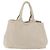 PRADA Canapa MM Handtasche Canvas Grau Gold Auth ka4948 Braun Golden - Ansicht 2
