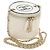 CHANEL Matelasse Chain Vanity Bag aus Lammleder Weiß Gold CC Authentisch 188894SAM Golden
