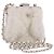 CHANEL Matelasse Chain Shoulder Bag Bore White Silver CC Auth 187487SAM Argento Bianco