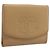 Cartera Bifold CHANEL en Piel Caviar Beige Oro CC Auth 187885 Dorado